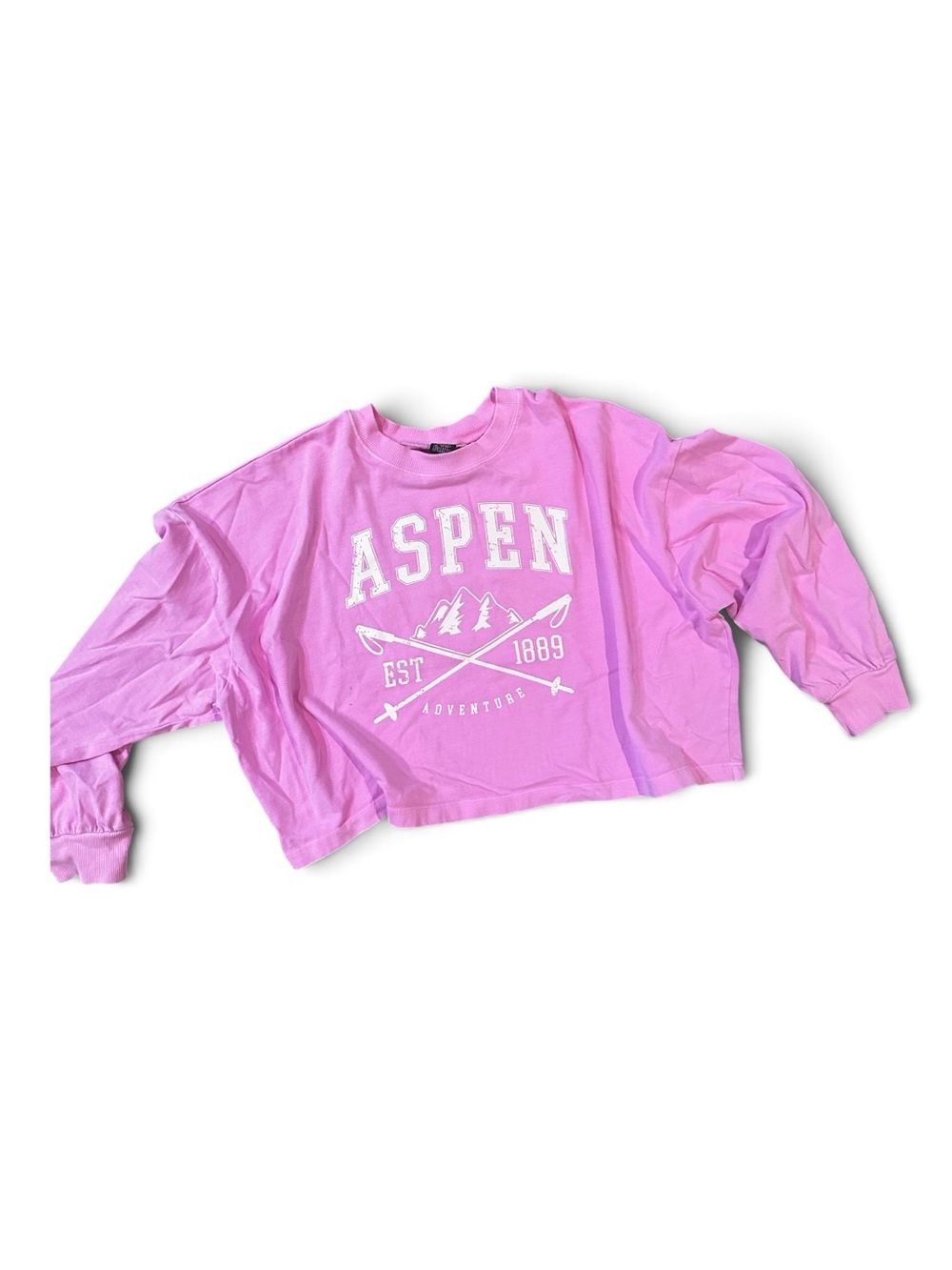 wild fable Hot Pink Ribbed Crewneck Sweatshirt